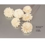 SHOLA ZENIA BIAŁA 6 cm na druciku 6 szt/opak