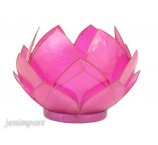 ŚWIECZNIK NA T-LIGHTA LOTOS 18 CM  RÓŻOWY KOLOR Z MUSZLI