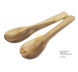 WIDELEC I ŁYŻKA, KOMPLET ŁYŻEK DO SAŁATKI z drewna egzotycznego 25 cm
