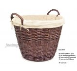 KOSZ Z GRUBEJ WIKLINY BRĄZ 50 CM ŚREDNICY na drewno kominkowe lub pranie