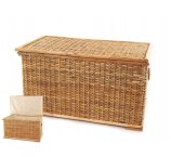 SKRZYNIA KOSZ KUFER z naturalnego ratanu mały 61 x 32 x 32 cm